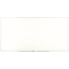 TRU RED Melamine Dry Erase Board, 96" x 48", White Surface, Gray/Natural Aluminum Frame (TR59351)