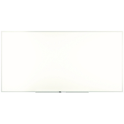 TRU RED Melamine Dry Erase Board, 96" x 48", White Surface, Gray/Natural Aluminum Frame (TR59351)