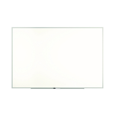 TRU RED Melamine Dry Erase Board, 72" x 48", White Surface, Gray/Natural Aluminum Frame (TR59352)