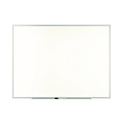 TRU RED Melamine Dry Erase Board, 48" x 36", White Surface, Gray/Natural Aluminum Frame (TR59354)