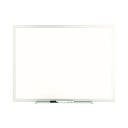 TRU RED Melamine Dry Erase Board, 24" x 18", White Surface, Gray/Natural Aluminum Frame (TR59356)