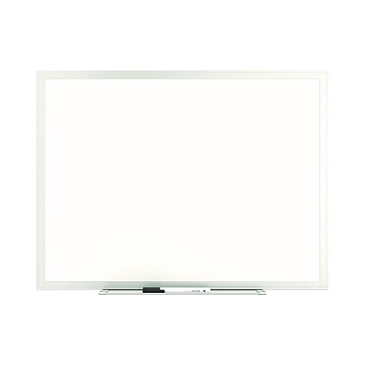 TRU RED Melamine Dry Erase Board, 24" x 18", White Surface, Gray/Natural Aluminum Frame (TR59356)
