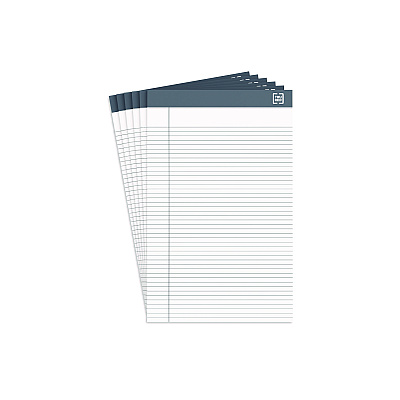 TRU RED Notepads, Narrow Rule, 50 White 5 x 8 Sheets, 6/Pack (TUDTR59900)
