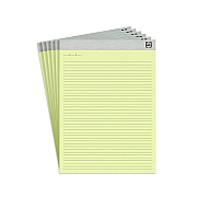 TRU RED Notepads, Narrow Rule, 50 Canary Yellow 8.5 x 11.75 Sheets, 6/Pack (TUDTR59921)