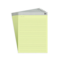 TRU RED Notepads, Narrow Rule, 50 Canary Yellow 8.5 x 11.75 Sheets, 6/Pack (TUDTR59921)