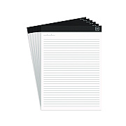 TRU RED Notepads, Narrow Rule, 50 White 8.5 x 11.75 Sheets, 6/Pack (TUDTR59922)