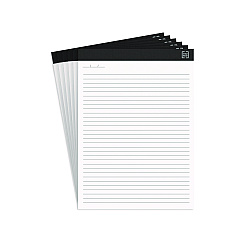 TRU RED Notepads, Narrow Rule, 50 White 8.5 x 11.75 Sheets, 6/Pack (TUDTR59922)