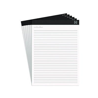 TRU RED Notepads, Narrow Rule, 50 White 8.5 x 11.75 Sheets, 6/Pack (TUDTR59922)