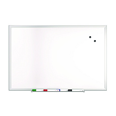TRU RED Magnetic Steel Dry Erase Board, 24 x 36, White Surface, Gray/Silver Aluminum Frame (TUDTR61169)