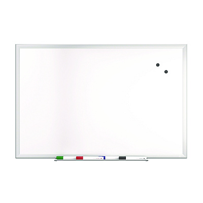 TRU RED Magnetic Steel Dry Erase Board, 24 x 36, White Surface, Gray/Silver Aluminum Frame (TUDTR61169)