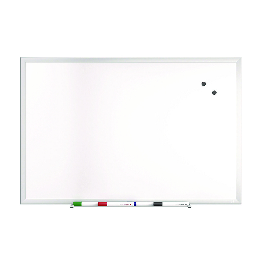 TRU RED Magnetic Steel Dry Erase Board, 24 x 36, White Surface, Gray/Silver Aluminum Frame (TUDTR61169)