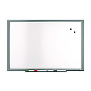 TRU RED Magnetic Porcelain Dry Erase Board, 36 x 24, White Surface, Gray/Silver Aluminum Frame (TUDTR61184)