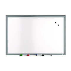 TRU RED Magnetic Porcelain Dry Erase Board, 36 x 24, White Surface, Gray/Silver Aluminum Frame (TUDTR61184)