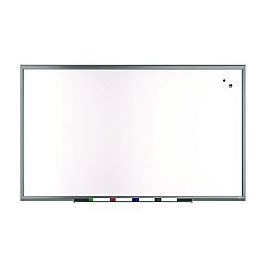 TRU RED Magnetic Porcelain Dry Erase Board, 60 x 36, White Surface, Gray/Silver Aluminum Frame (TUDTR61186)
