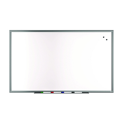 TRU RED Magnetic Porcelain Dry Erase Board, 60 x 36, White Surface, Gray/Silver Aluminum Frame (TUDTR61186)