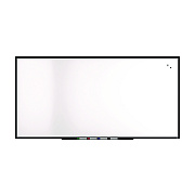 TRU RED Magnetic Porcelain Dry Erase Board, 96 x 48, White Surface, Black Aluminum Frame (TUDTR61191)