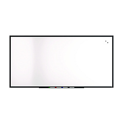 TRU RED Magnetic Porcelain Dry Erase Board, 96 x 48, White Surface, Black Aluminum Frame (TUDTR61191)