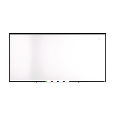 TRU RED Magnetic Porcelain Dry Erase Board, 96 x 48, White Surface, Black Aluminum Frame (TUDTR61191)