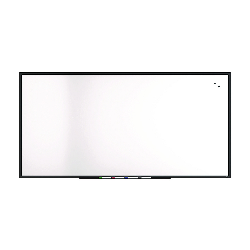 TRU RED Magnetic Porcelain Dry Erase Board, 96 x 48, White Surface, Black Aluminum Frame (TUDTR61191)