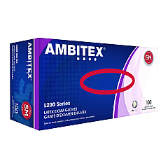 AMBITEX L200 Series Powder-Free Latex Gloves, 5 mil, Small, Cream, 100/Box (TXILSM200)