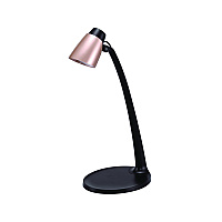 BLACK+DECKER Modern LED Desk Lamp, Black/Rose Gold (BLDVLED1814BD)