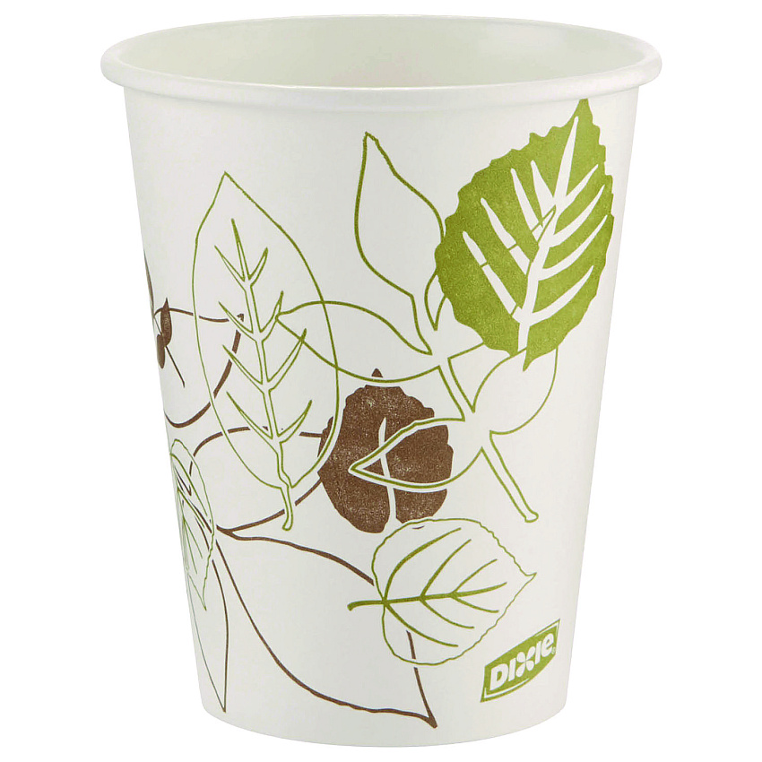 Dixie Pathways Paper Hot Cups, 12 oz, 15/Bag, 20 Bags/Carton (DXE2342SS1)