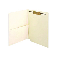 Medical Arts Press Reinforced End Tab File Folder, with Top Fastener and Pocket, Letter Size, Manila, 50/Box (MAQ31466)