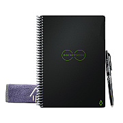 Rocketbook Core Smart Notebook, College Rule, Infinity Black Cover, (18) 8.8 x 6 Sheets (RKBEVR2ERCAFR)