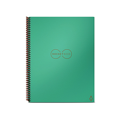 Rocketbook Core Smart Notebook, College Rule, Neptune Teal Cover, (18) 8.8 x 6 Sheets (RKBEVR2ERCCCEFR)