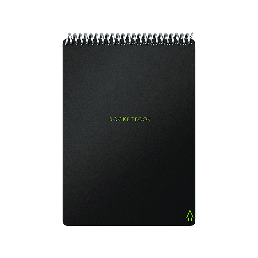 Rocketbook Flip Smart Notepad, Black Cover, Lined/Dot Grid Rule, 6 x 8.8, White, 18 Sheets (RKBFLPERCAFR)