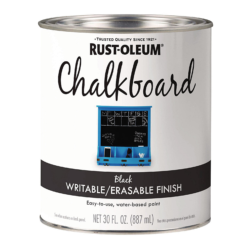 Rust-Oleum Chalkboard Paint, Matte Black, Quart Can (301450EA)
