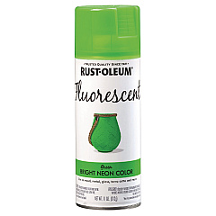 Rust-Oleum Specialty Fluorescent Spray Paint, Flat Fluorescent Green, 11oz Aerosol Can (342417EA)