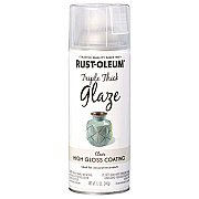 Rust-Oleum Specialty Triple Thick Glaze Spray Paint, High Gloss Clear, 12 oz Aerosol Can, 6/Carton (301416)