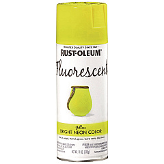 Rust-Oleum Specialty Fluorescent Spray Paint, Flat Fluorescent Yellow, 11 oz Aerosol Can (342571EA)