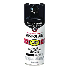 Rust-Oleum Stops Rust 5-in-1 Spray Paint, Gloss Black, 12 oz Aerosol Can (376884EA)