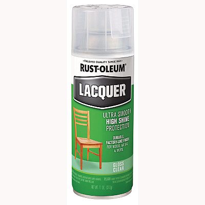 Rust-Oleum Specialty Lacquer Spray Paint, Gloss Clear, 12 oz Aerosol Can (1906830EA)