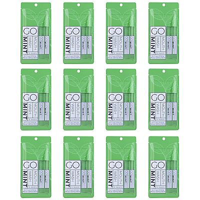 Go Mouthwash Individual Mouthwash Packets, Mint Flavor, 0.37 oz Packet, 5/Pack, 12 Packs/Box (GMHMW05)