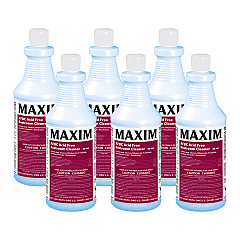 Maxim AFBC Acid-Free Restroom Cleaner, Safe-to-Ship, Fresh Scent, 32 oz Bottle, 6/Carton (MLB03600086)