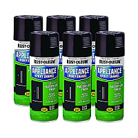 Rust-Oleum Specialty Appliance Epoxy Spray Paint, Gloss Black, 12 oz Aerosol Can, 6/Carton (7886830)