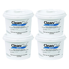 Wexford Labs CleanCide Disinfecting Wipes, 1-Ply, 8 x 5.5, Fresh Scent, White, 400/Tub, 4 Tubs/Carton (WXF3130B400DCT)