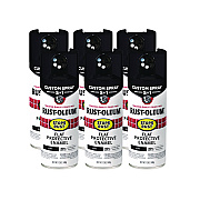 Rust-Oleum Stops Rust 5-in-1 Spray Paint, Flat Black, 12 oz Aerosol Can, 6/Carton (376855)