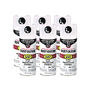 Rust-Oleum Stops Rust 5-in-1 Spray Paint, Flat White, 12 oz Aerosol Can, 6/Carton (376856)