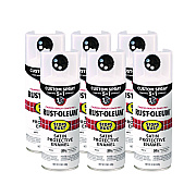 Rust-Oleum Stops Rust 5-in-1 Spray Paint, Satin White, 12 oz Aerosol Can, 6/Carton (376870)