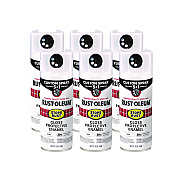 Rust-Oleum Stops Rust 5-in-1 Spray Paint, Gloss White, 12 oz Aerosol Can, 6/Carton (376886)