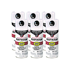 Rust-Oleum Stops Rust 5-in-1 Spray Paint, Gloss White, 12 oz Aerosol Can, 6/Carton (376886)