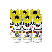 Rust-Oleum Stops Rust 5-in-1 Spray Paint, Gloss Sunburst Yellow, 12 oz Aerosol Can, 6/Carton (376898)