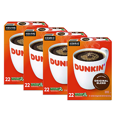 Dunkin Donuts K-Cup Pods, Dunkin Regular, 88/Carton (GMT1267CT)