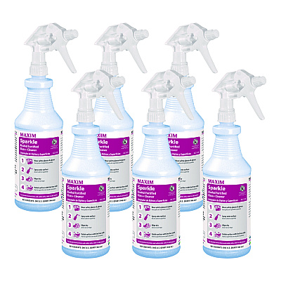 Maxim RTU Sparkle Glass Cleaner, Safe-to-Ship, 32 oz Bottle, 6/Carton (MLB05180086)