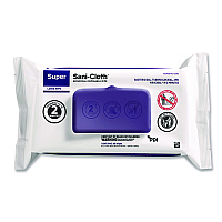 Sani Professional Super Sani-Cloth Germicidal Disposable Wipes, Large, 1-Ply, 8.2 x 9.8, Unscented, White, 80/Pack (PDIA22480)