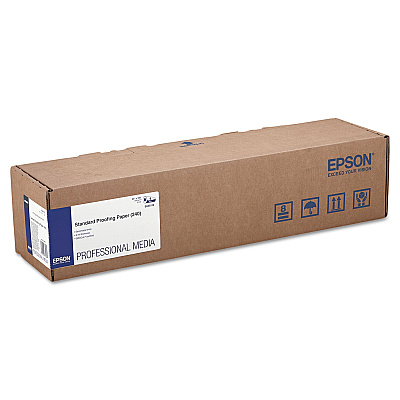 Epson Standard Proofing Paper Roll, 9 mil, 24" x 100 ft, Semi-Matte White (EPSS045112)